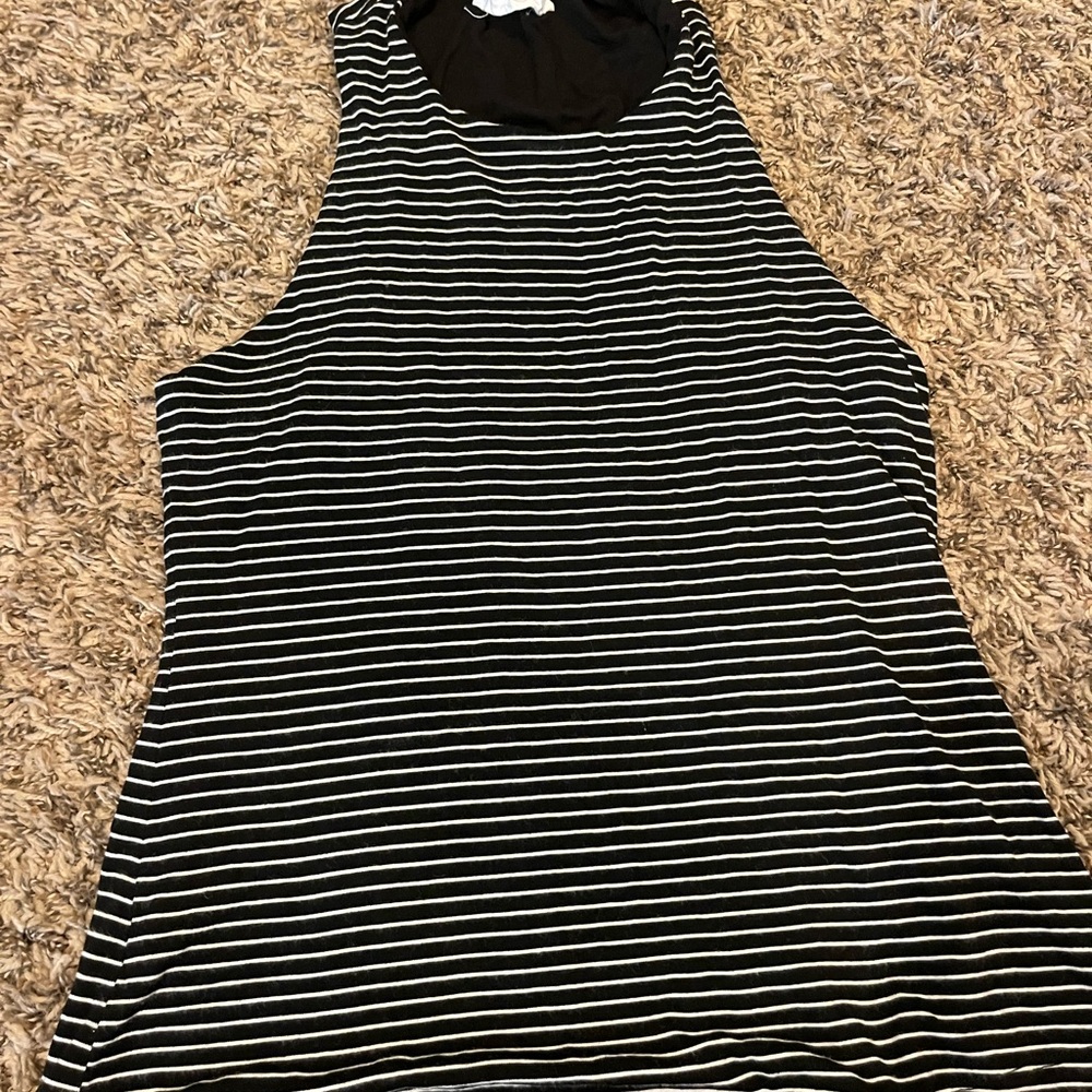 CJLA Eden black and White Striped Tank Top